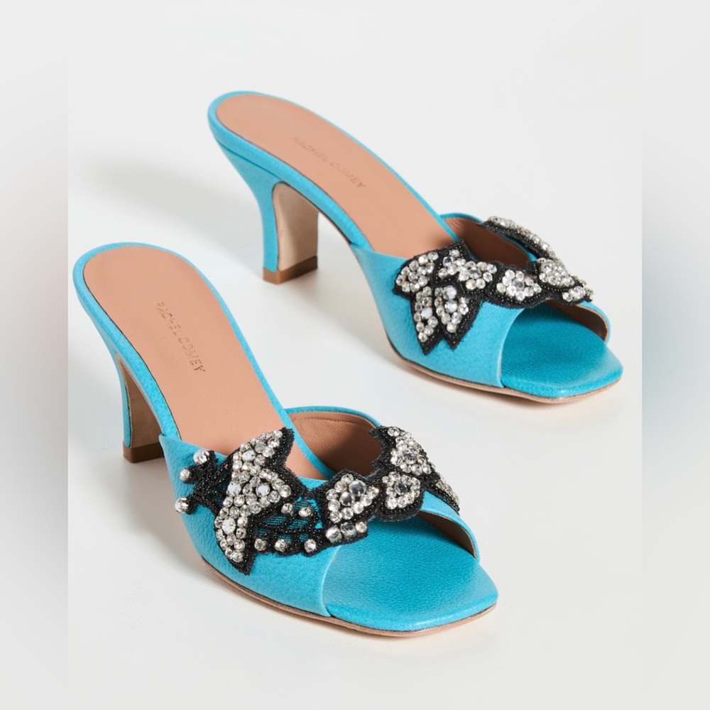 EUC / VGUC Rachel Comey Rhinestone Kitten Heels Sz 5 - Picture 2 of 16